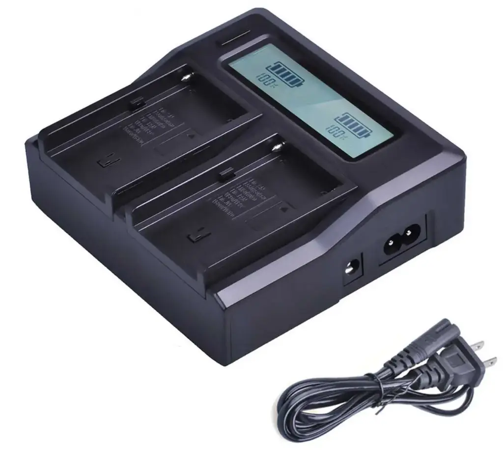 Vipesse DC-LCD NP-F NP-F970 Dual Battery Charger 