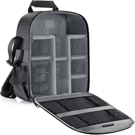Neewer Multi-Function Backpack for Cameras and Accessories Gray Interior AWP013714