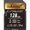 Exascend Catalyst SD Card 128GB, UHS-II / V90 / U3 / Class 10, Read: 300 MB/s, Write:280 MB/s EX-EX128GSDU2