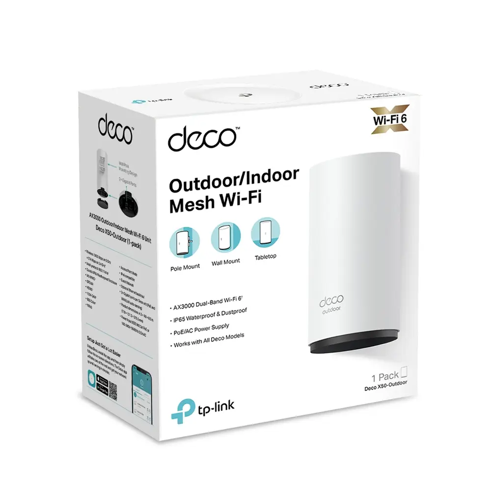 TP-Link Deco X50-Outdoor AX3000 Outdoor/Indoor Mesh Wi-Fi 6