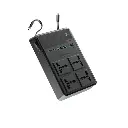 Powerology 2500W 4 AC Power Strip with Built-In Retractable Cables PWCUQC029 - Black