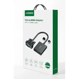 Ugreen CM513 VGA Male to HDMI Female Adapter Cable 0.15m Black 50945