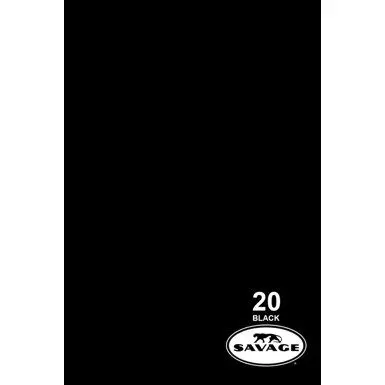 [731409520126] Savage Widetone Seamless Bacdrop Paper Background Approx 2.75x11Mtr 107x12YDS (Black) 20-12