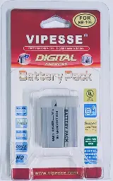 Vipesse NB-10L 920mAh 7.4v 6.8Wh Rechargeable Battery Pack for Canon