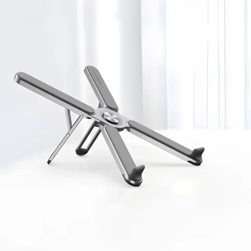[7834953557013] Powerology Aluminum Folding Height Adjustable Laptop Stand PWAALPFLS