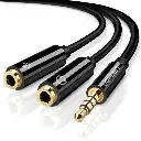 Ugreen 3.5mm Male to 2 Female Audio Cable Black 30620