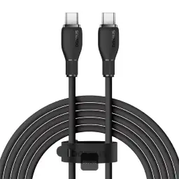 Baseus Pudding Series Fast Charging Cable With High-Speed Data Transmission Type-C to Type-C 100W 5A 1.2M - Black P10355702111-B1