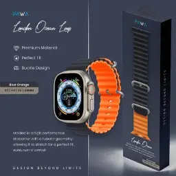 Pawa London Ocean Watch Strap 42/44/45/49mm Blue Orange PW-WLLOIW-BLOR