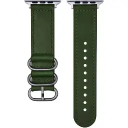 Devia Tricyclic Real Leather Watch Band 38/40mm - Green 338250