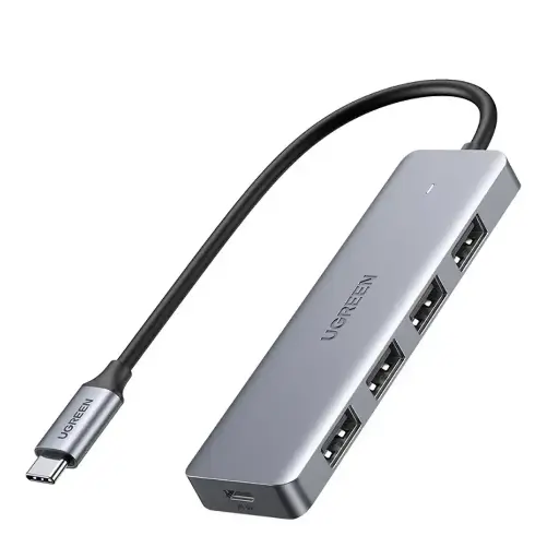 [6957303873364] UGreen CM219 4-Port USB 3.0 HUB with USB-C Power Supply 70336