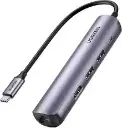 UGreen CM418 5-in-1 USB-C to 2x USB 3.0, HDMI, RJ45, USB-C Grey 10919