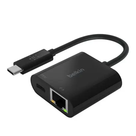 [745883799145] Belkin USB Type-C to Gigabit Ethernet Adapter with Power Delivery INC001BTBK