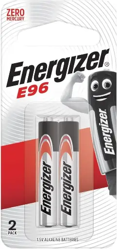 [8888021200980] Energizer E96 BP2 1.5V LR8D425 AAAA Battries Pack of 2