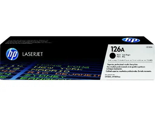 [884962161128] HP 126A Black Original LaserJet Toner Cartridge, CE310A 