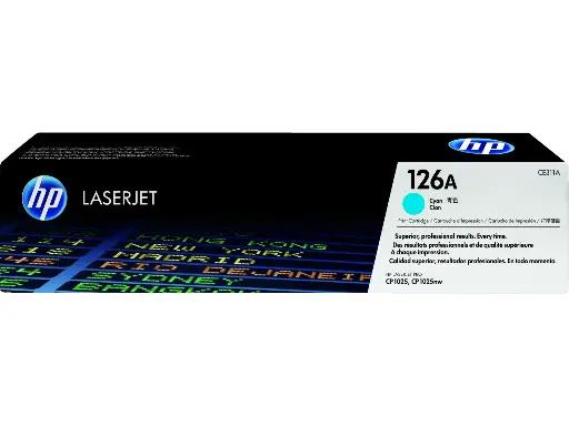 [884962161135] HP 126A Cyan Original LaserJet Toner Cartridge, CE311A 