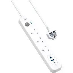 Anker PowerExtend USB-C 3 Strip High Speed USB-C Power Strip with 2 Meter Cable White A9136K21