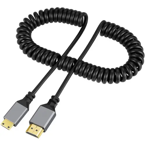 [750073718103] DigitalFoto Solution Limited Coiled Standard Mini HDMI to HDMI Cable (1.6 to 7.9')