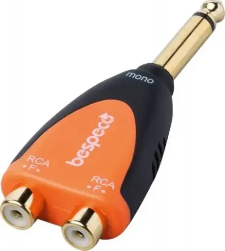 [799804314818] Bespeco Ø 6,3mm Mono Jack Plug - 2 x RCA Socket SLAD365