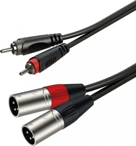 [8820080039453] Roxtone Samurai Audio Connection Cable 2XLRM To 2RCA 3Mtr RACC190L3