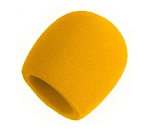 [WASRYELLOW] WAS Microphone Windscreen Foam Cover Round - Yellow