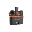 Porodo Lavalier Microphones Type-C Connector with Lightning Adapter Black (Wireless Microphone) PD-WCDMIC-BK