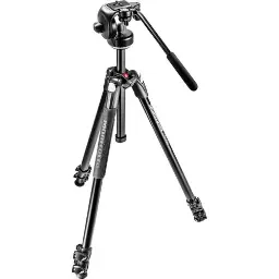 Manfrotto 290 Xtra Alu 3-Section Tripod Kit with 128RC Fluid Head MK290XTA3-2W