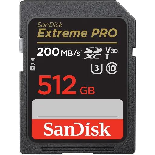 [619659188665] SanDisk Extreme Pro 200Mbps 512GB SDXC UHS-I Card SDSDXXD-512G-GN4IN V30