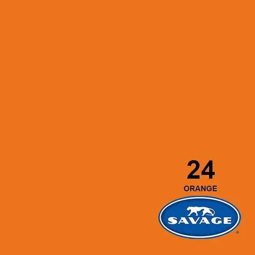 [24-12] Savage Widetone Seamless Bacdrop Paper Background Approx 2.75x11Mtr 107x12YDS (Orange)  