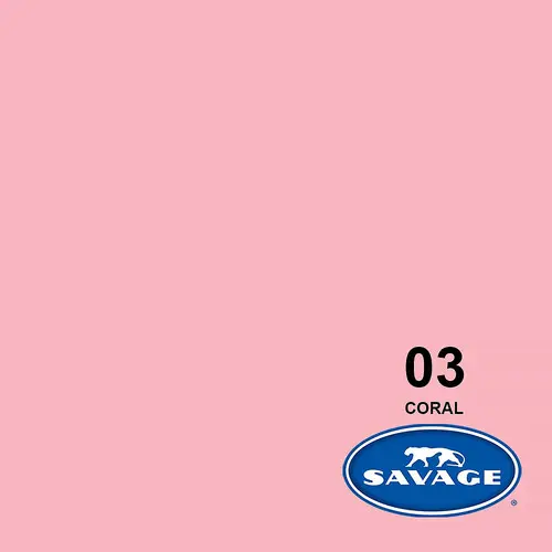 [03-12] Savage Widetone Seamless Bacdrop Paper Background Approx 2.75x11Mtr 107x12YDS (Coral)