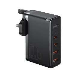 Baseus 100w 4-in-1 GaN5 Pro Fast Charger With 2xUSB-C & 2xUSB-A Ports Black CCGAN100UK