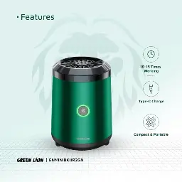 RMA Product Green Lion Mini Bakhour Lite Incense Burner Green GNMINIBKUR2GN
