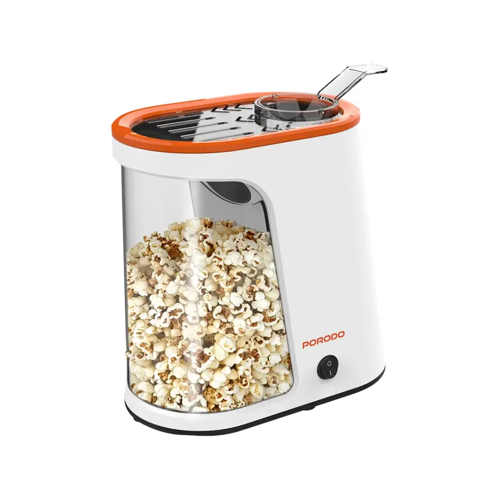 Porodo LifeStyle Air-Popped Popcorn Maker White & Orange PD-LFST061-WH0G
