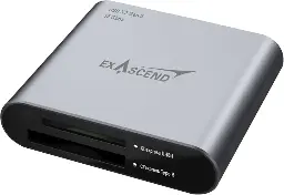 Exascend CFexpress Type B and SD Express Card Reader 10Gbps USB Type-C