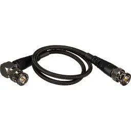 Kondor Blue 20" 12G SDI Cable with Straight to Right-Angle Connectors for 4K 60p Camera Monitors and Transmitters KB-SDI12G-20-Bk