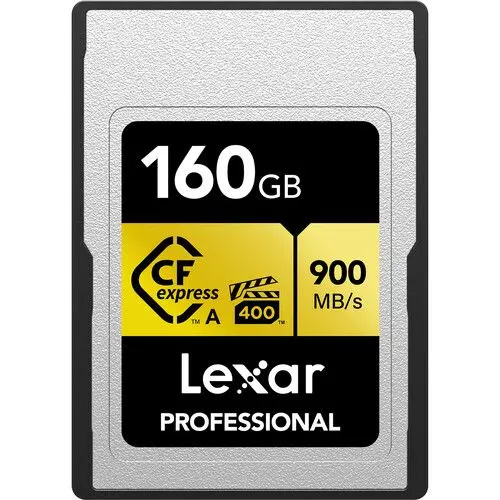 [843367127733] Lexar Professional 160GB CFexpress Type A Memory Card GOLD Series Up to 900MB/s Read & 800MB/s Write Speed LCAGOLD160G-RNENG