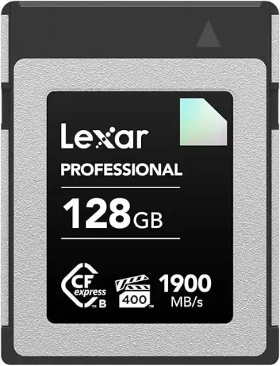 [843367127610] Lexar Professional 128GB CFexpress Type B Card DIAMOND Series Up to 1900MB/s Read & 1700MB/s Write LCXEXDM128G-RNENG-128GB