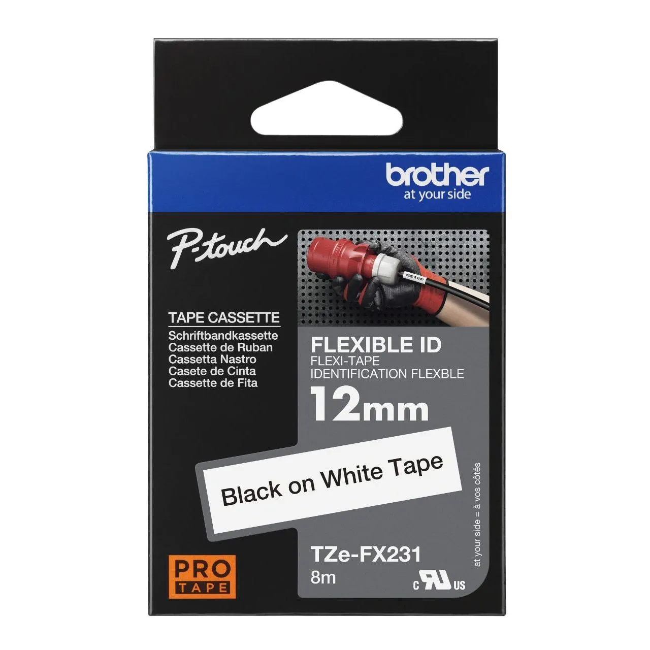 Brother TZe-FX231 Label Printer Tapes (TZ, Black)