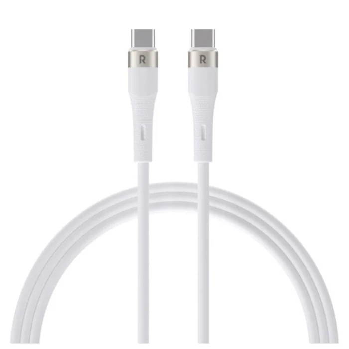 Ravpower RP-CB1038 3.9ft 1.2Mtr 60w USB-C to USB-C Liquid Silicon Cable With 20k Bends White 75-07010-086
