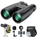 K&F Concept 2X50 Binoculars Telescope with Smartphone Adapter, Tripod Adapter, Cleaning Cloth, FMC Lens BAK4 Prism for Adults, HD Binoculars for Bird Watching Hunting Hiking Camping Travelling KF33.084
