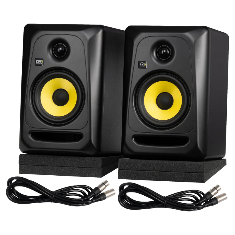 KRK Classic 5 G3 Active Studio Monitor Bundle with XLR + Pads CL5G3PK1-UK