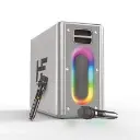 HiFuture Musicbox 100w Karaoke Speaker with Dual Wireless Microphones Silver