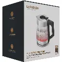 LePresso Multi Temperature Illuminated Glass Kettle Black LPCFFM0008-BK