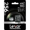Lexar Professional Silver Plus MicroSDXC UHS-I 256GB Memory Card up to 205MB/s Read 150MB/s Write C10 V30 U3 LMSSIPL256G-BNANG