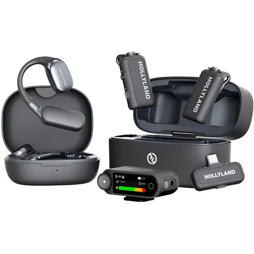 [6976068118695] Hollyland LARK MAX 2 Ultimate Combo 2-Person Wireless Microphone System for Cameras and Mobile Devices (Space Gray, 2.4 GHz)