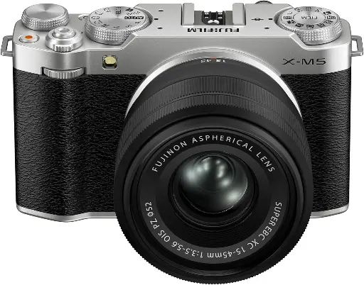 [4547410547726] FUJIFILM X-M5 Mirrorless Camera with XC 15-45mm f/3.5-5.6 Lens Silver Argent