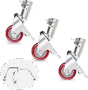 NEEWER Swivel Caster Wheel Set 3Pcs Pack 75mm Diameter for C-Stand of 25mm Diameter Leg 10097054