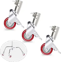NEEWER Swivel Caster Wheel Set 3Pcs Pack 75mm Diameter for C-Stand of 25mm Diameter Leg 10097054