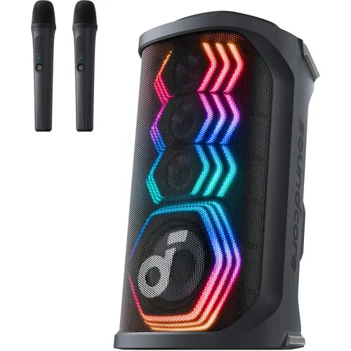 [194644226732] Anker SoundCore Rave 3S AI Karaoke Party Speaker with 2 Wireless Mic's 200w A31A3012