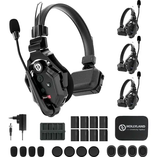 [6976068113294] Hollyland Solidcom C1-4S Full-Duplex Wireless DECT Intercom System with 4 Headsets (1.9 GHz) Solidcom C1-4S