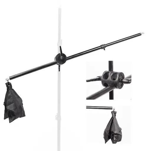 [B07SY72JK6] Andoer Overhead Boom Arm Top Light Stand 75-138cm for Softbox Light 